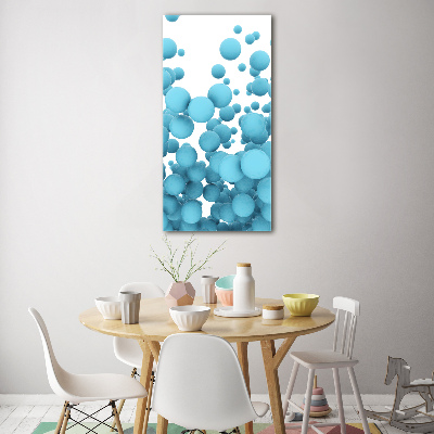 Quadro vetro verticale Sfere astratte