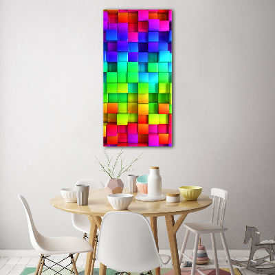 Quadro in vetro verticale Scatole colorate