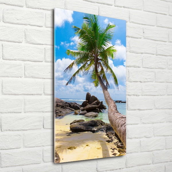 Quadro in vetro verticale Spiaggia tropicale