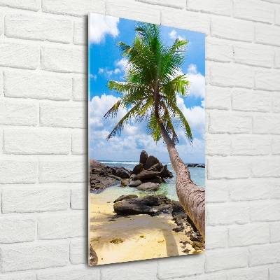 Quadro in vetro verticale Spiaggia tropicale