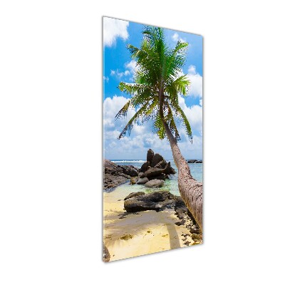 Quadro in vetro verticale Spiaggia tropicale
