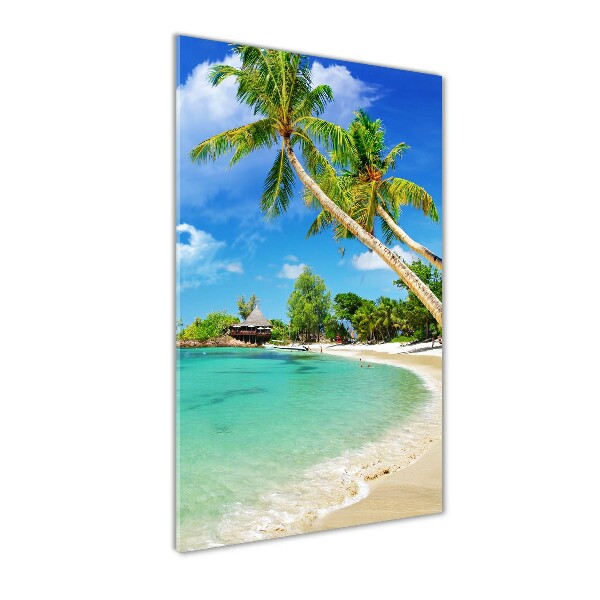 Quadro di vetro verticale Spiaggia tropicale