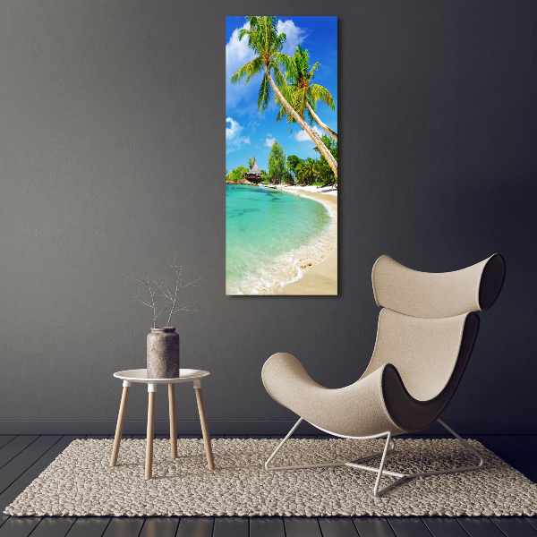 Quadro di vetro verticale Spiaggia tropicale