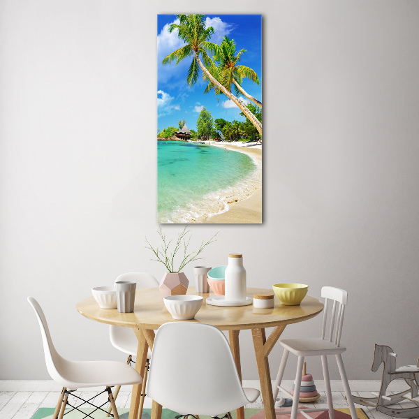 Quadro di vetro verticale Spiaggia tropicale