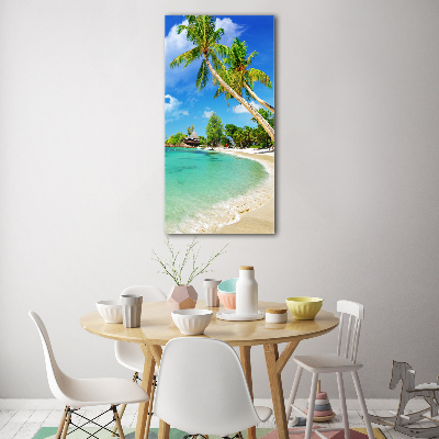 Quadro di vetro verticale Spiaggia tropicale