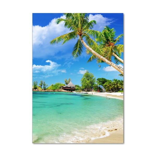 Quadro di vetro verticale Spiaggia tropicale