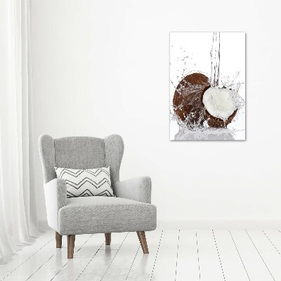 Quadro vetro verticale Noce di cocco