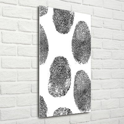 Quadro in vetro verticale Impronte digitali