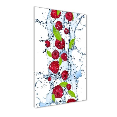 Quadro stampa su vetro verticale Lamponi