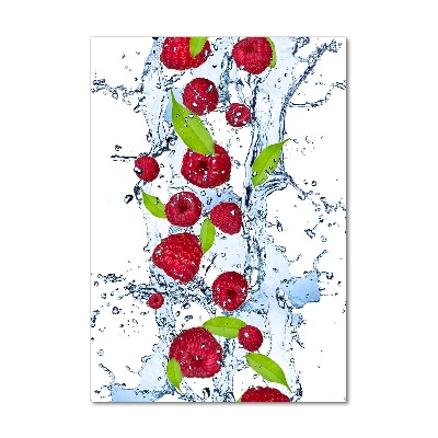 Quadro stampa su vetro verticale Lamponi
