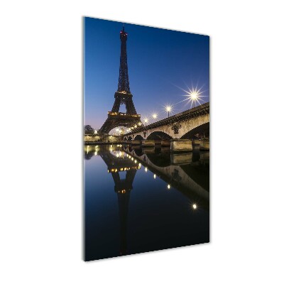 Quadro in vetro verticale Torre Eiffel Parigi