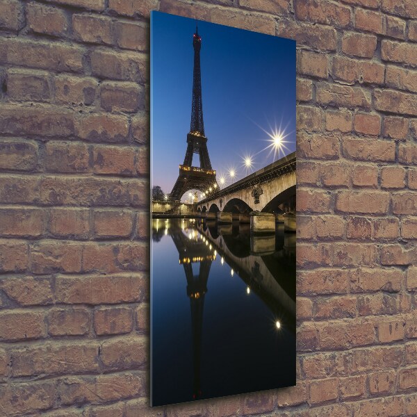 Quadro in vetro verticale Torre Eiffel Parigi