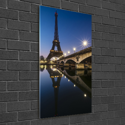 Quadro in vetro verticale Torre Eiffel Parigi
