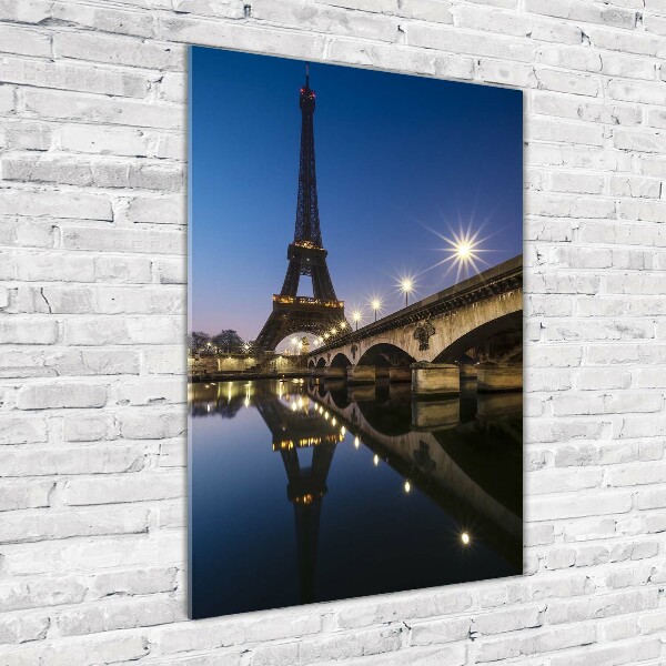 Quadro in vetro verticale Torre Eiffel Parigi