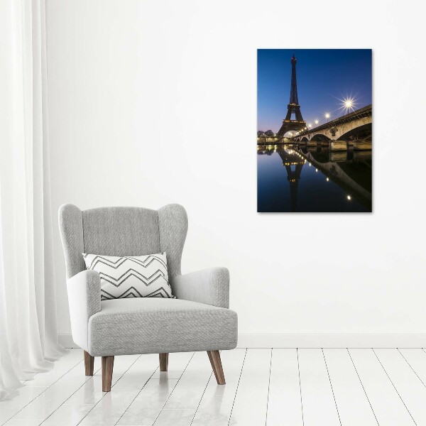 Quadro in vetro verticale Torre Eiffel Parigi