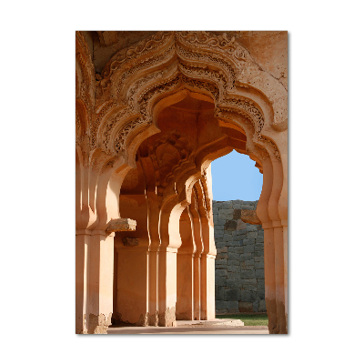 Quadro di vetro verticale Lotus Mahal Hampi