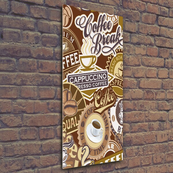 Quadro vetro verticale Caffetteria