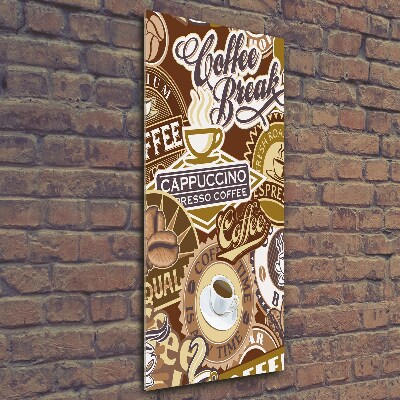 Quadro vetro verticale Caffetteria