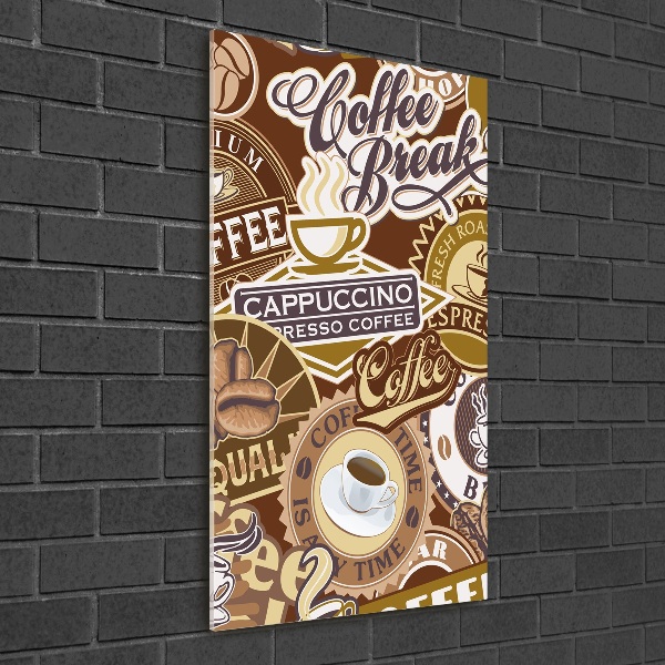 Quadro vetro verticale Caffetteria