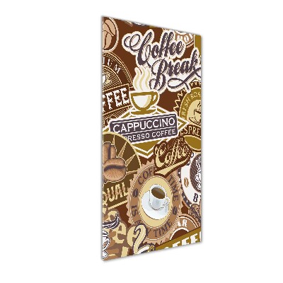 Quadro vetro verticale Caffetteria