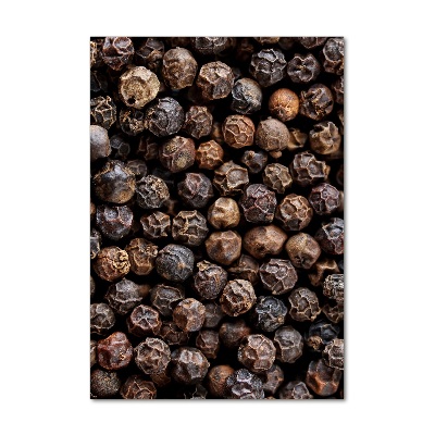 Quadro di vetro verticale Grani di pepe