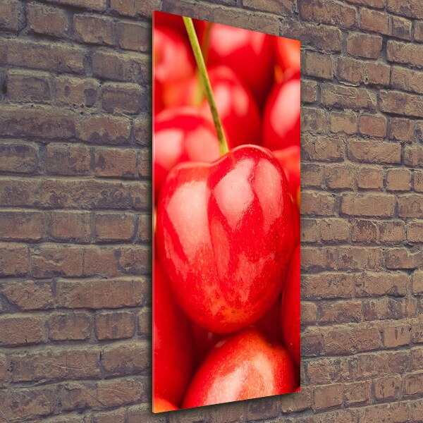 Quadro stampa su vetro verticale Ciliegie