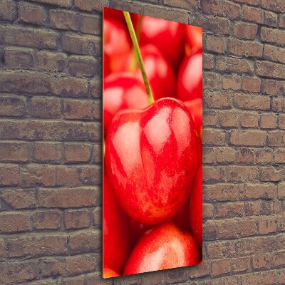 Quadro stampa su vetro verticale Ciliegie