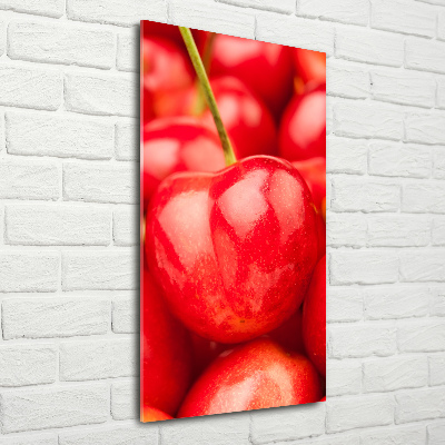 Quadro stampa su vetro verticale Ciliegie