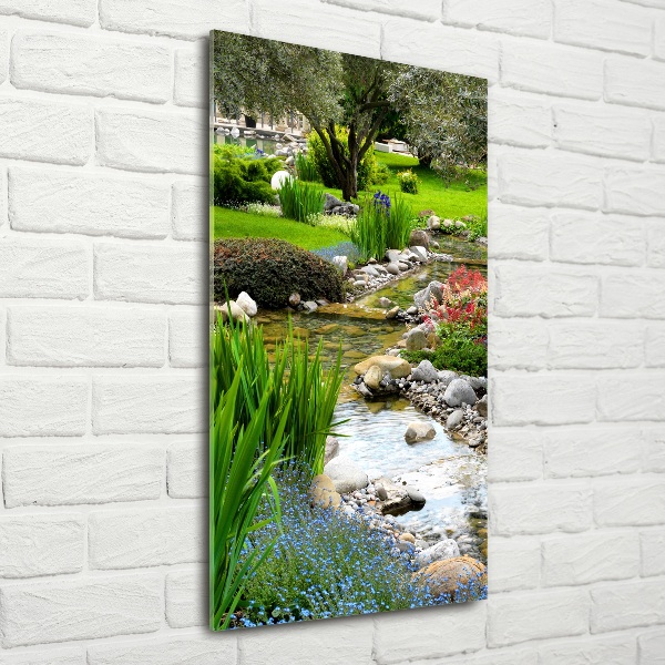 Quadro di vetro verticale Giardino asiatico