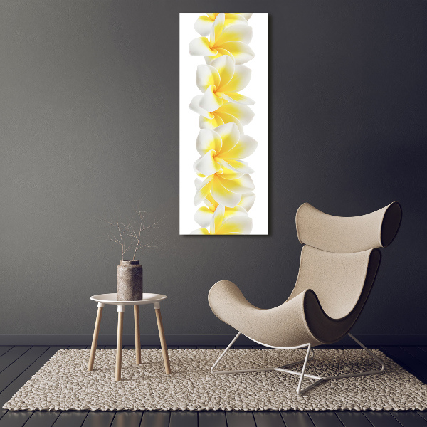 Quadro di vetro verticale Plumeria