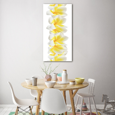 Quadro di vetro verticale Plumeria