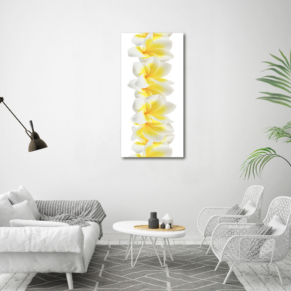 Quadro di vetro verticale Plumeria