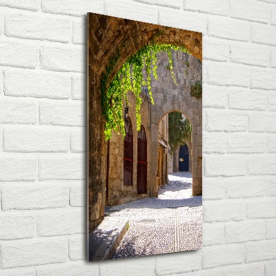 Quadro di vetro verticale Strade incantevoli