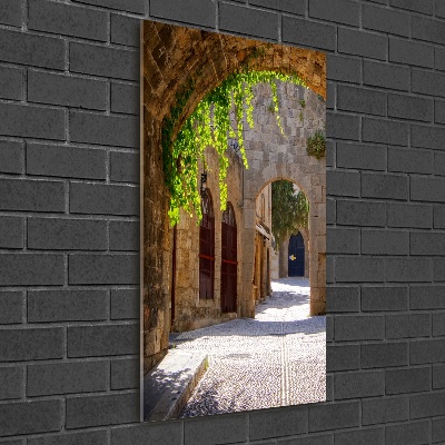 Quadro di vetro verticale Strade incantevoli