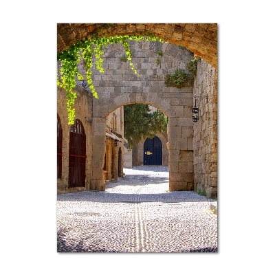 Quadro di vetro verticale Strade incantevoli