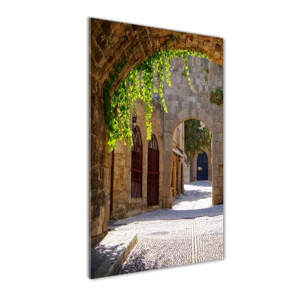 Quadro di vetro verticale Strade incantevoli