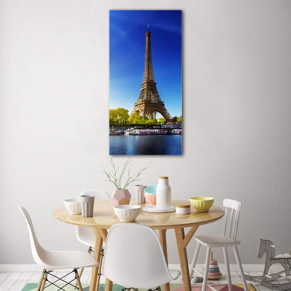 Quadro vetro verticale Torre Eiffel Parigi