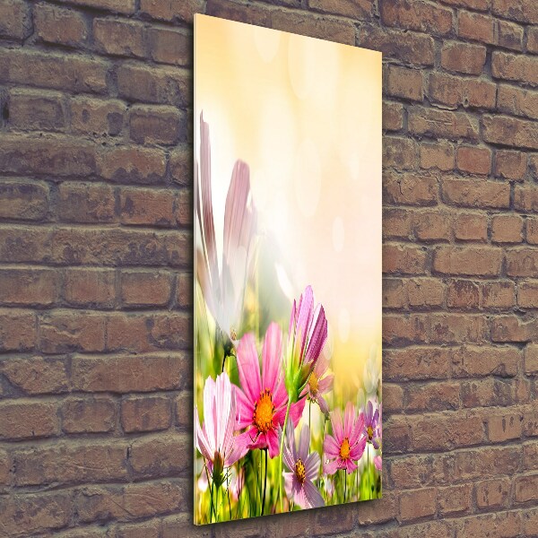 Quadro vetro verticale Fiori selvatici