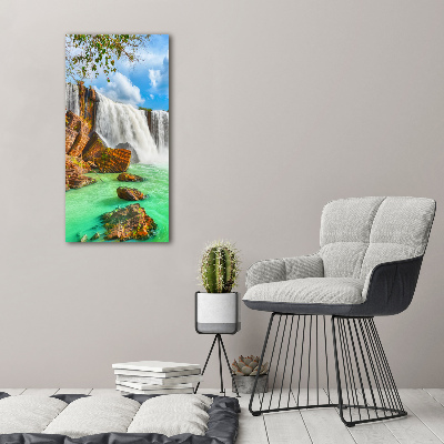 Quadro di vetro verticale Cascata