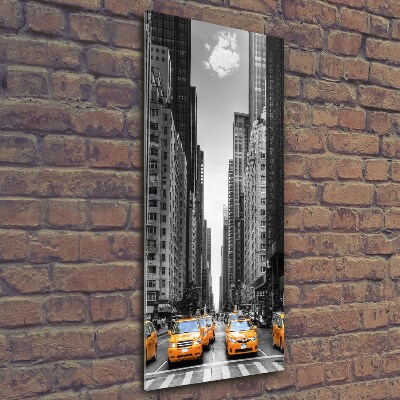 Quadro in vetro verticale Taxi di New York