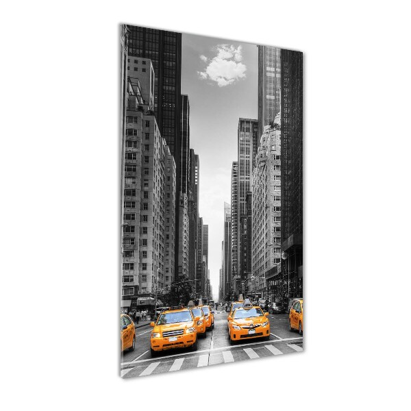 Quadro in vetro verticale Taxi di New York