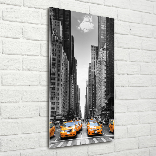 Quadro in vetro verticale Taxi di New York
