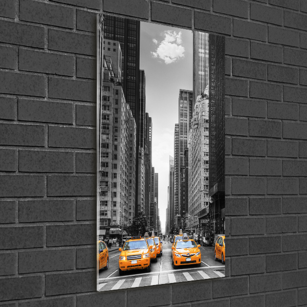 Quadro in vetro verticale Taxi di New York