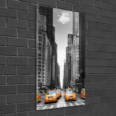 Quadro in vetro verticale Taxi di New York