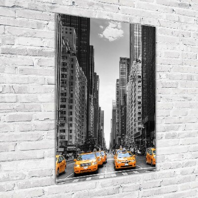 Quadro in vetro verticale Taxi di New York