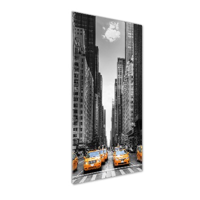 Quadro in vetro verticale Taxi di New York