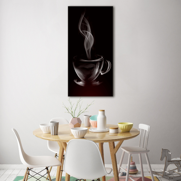 Quadro vetro verticale Caffè aromatico