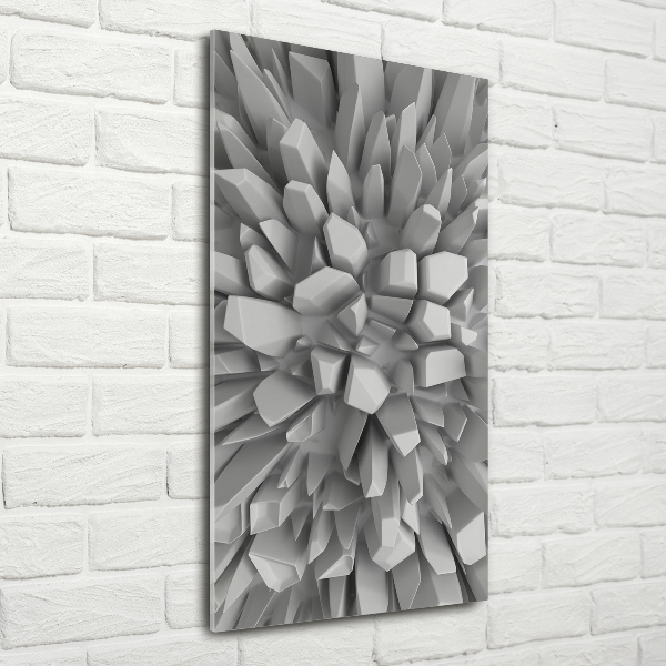 Quadro vetro verticale Astrazione 3D