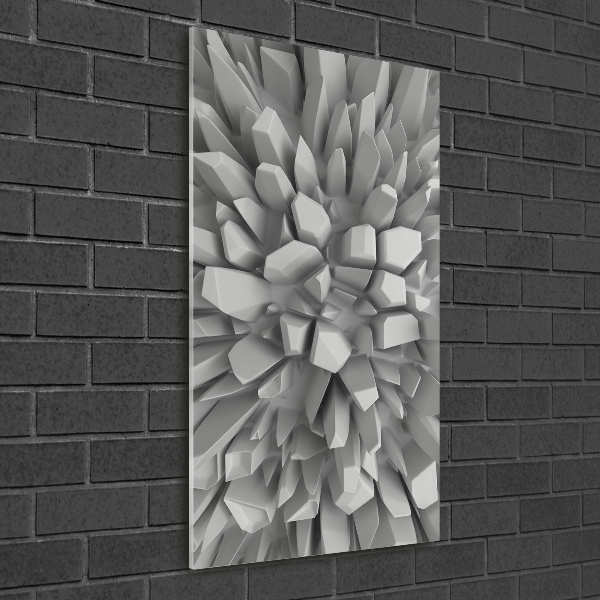 Quadro vetro verticale Astrazione 3D