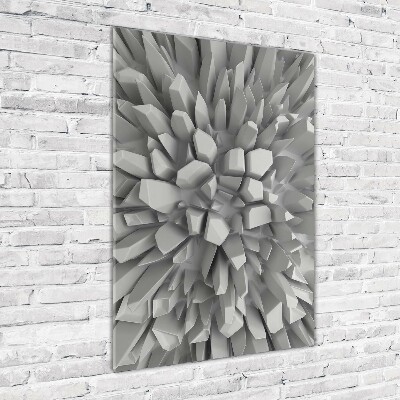 Quadro vetro verticale Astrazione 3D
